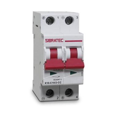 Imagem de Disjuntor tipo DIN (Mini) Corrente Contínua Bipolar X10 - SIBRATEC