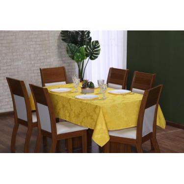 Imagem de Toalha de Mesa Jantar Jacquard Lisa - 8 Lugares 2,8m x 1,4 m - Olizoni