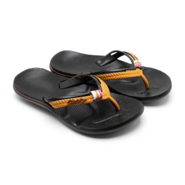 Imagem de Chinelo Casual Estiloso Com Detalhe Colorido Anatômico - Alcalay, Pret