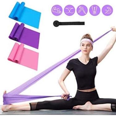 Imagem de Faixa Elástica Fisioterapia Academia Thera Band - oem, Rosa