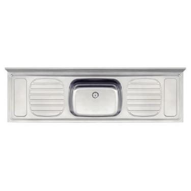 Imagem de Pia de Apoio Filo 56 Plus em Aço Inox 180x55 cm c/ Válvula 3 1/2 Tramo