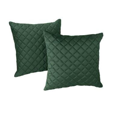 Imagem de Kit 2 Almofadas Tressê 50x50cm Veludo Verde - Nexta Casa