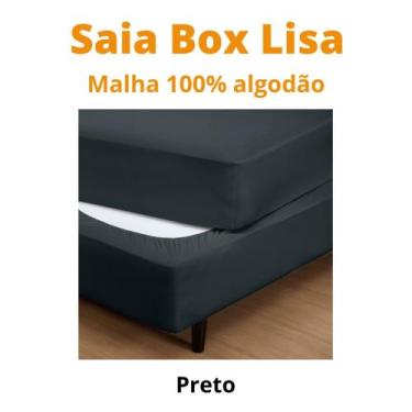 Imagem de Saia Elástica Cama Box Modelo Fit Casal Padrão Malha 100% Algodão - Ha