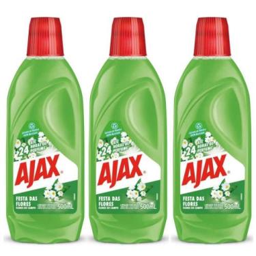 Imagem de Kit 3 Limpador Diluível Ajax Festa Das Flores - Flores do Campo 500Ml