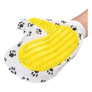 Imagem de Luva rasqueadeira pet caes gatos para banho massageadora tira pelos Or