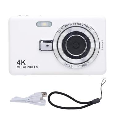 Imagem de Câmera Digital para Fotografia, Câmera Vlogging 4K 50MP para YouTube Com Tela IPS de 2,4 Polegadas, Câmera Digital Com Zoom 16X, Câmera Selfie Compacta Anti-vibração para Viagens