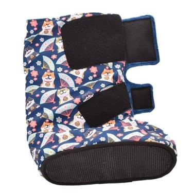 Imagem de Almencla Capa de gesso para inverno, protetor de inverno, pelúcia, quente, grossa, proteção, aquecedor de pernas para adultos, protetor de bota protetora, L