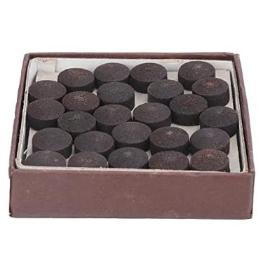 Imagem de Dicas de Taco de Bilhar, Pontas de Taco de Bilhar, 50 Peças 12mm Couro Marrom Dicas de Taco de Sinuca para Piscina Oito Nove Bola