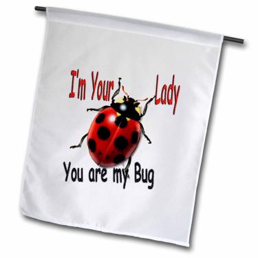 Imagem de 3dRose fl_1324_1 I'm Your Lady You are My Bug, bandeira de jardim, 30 x 45 cm