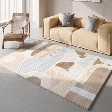 Imagem de Tapetes geométricos nórdicos para sala de estar, quarto, cabeceira, tapete moderno para sofá, área de chão, tapete de decoração de tamanho grande, flanela 6.200 x 300 cm 78,7 x 118 pol.