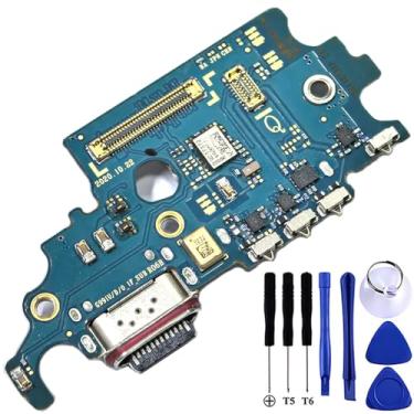Imagem de Substituição do cabo flexível da porta de carregamento USB para Galaxy S21 5G SM-G991U Tipo C Dock Board Flex Cable Connector para Samsung S21 5G EUA 15.7 cm porta G991U cabo flexível peça de reparo