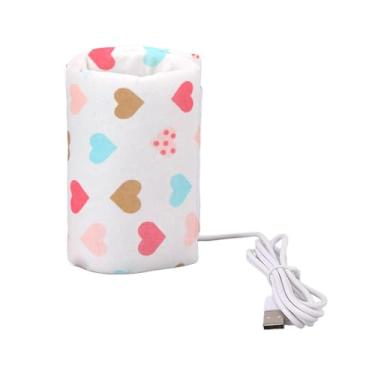 Imagem de mais quente para mamadeira, capa para manter a mamadeira aquecida,Aquecedor de garrafas com tampa de isolamento USB Bolsa Aquecedor de leite - de calor para mamadeira, manga de aquecimento para viagem