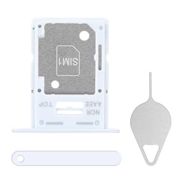 Imagem de BESJMYT Substituição da bandeja do cartão SIM para Samsung Galaxy A15 5G (versão SIM único) Suporte de compartimento para cartão azul mágico adaptador com ejetor de agulha para A15 5G SM-A156U