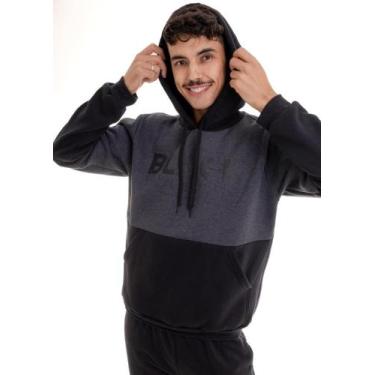 Imagem de Conjunto moletom masculino adulto - Cia da Malha, Preto mescla, G