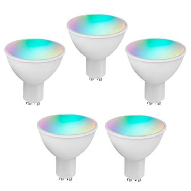 Imagem de Lâmpada Inteligente, Lâmpada que Muda de Cor, Controle de Voz, Aplicativo, Controle Remoto, Função de Temporização, Rgb + w + C, Iluminação, Funciona Com Alexa Echo (5)
