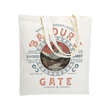 Imagem de WZJHCL Sacola BG3 BG3 Adventure Awaits Sacola Astarion High Elf Sacola de Compras Astarion BG3 Gamer Bolsa de Ombro, Bolsa Gate, Large