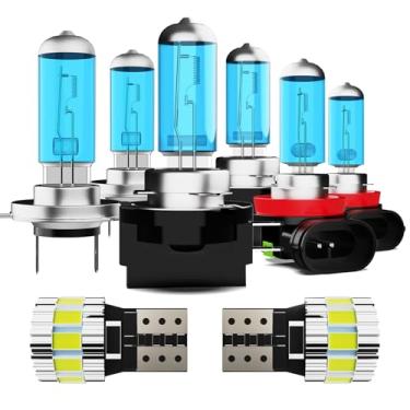 Imagem de ZPXGIZT Lâmpadas adequadas para Hyundai Santa Fe 2013-2016, lâmpada de farol de halogêneo de alto desempenho e combinação de luzes de matrícula, H7 H11B H11 Faróis de neblina de farol alto e baixo,