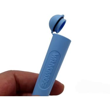 Imagem de Porta Cigarro Squadafum Cores Lavável Não Sai Cheiro Com Vedação Na Tampa (Azul Cleste Sdf)