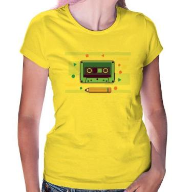 Imagem de Baby Look Fita Cassete - Foca na Moda, Amarelo, P