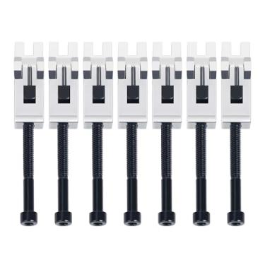 Imagem de Banworks Selas de ponte Tremolo com trava dupla Whammy Bridge Guias de corda para Floyd Rose Tremolo Bridge Pacote com 6 JT/SDXM-01 Cromado