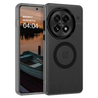 Imagem de GUAGUA Capa para OnePlus 13 [compatível com MagSafe] Capa traseira fosca translúcida à prova de choque slim fit proteção à prova de queda anti-impressão digital para OnePlus 13 5G 2025, preta