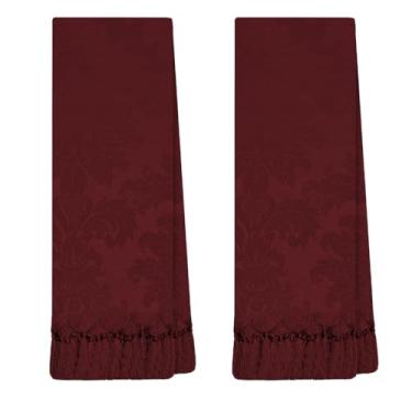 Imagem de 2 Mantas Xale Para Poltrona Pequena Peseira 0,70 X 1,80 (119 VINHO BORDÔ)