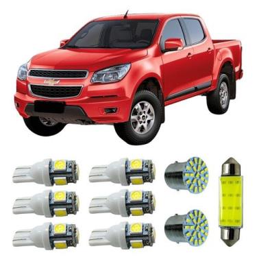 Imagem de Kit Led Interno Externo GM S10 Teto Placa Ré Farolete Novo