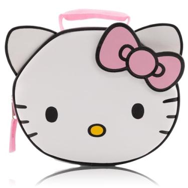 Imagem de Fast Forward Lancheira Sanrio Hello Kitty para crianças | Lancheira isolada de couro PU para meninas, meninos, unissex, crianças | Lancheira reutilizável Hello Kitty branca