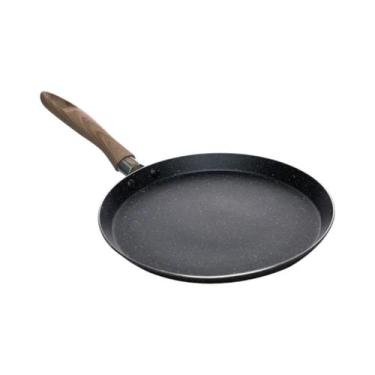 Imagem de Frigideira Tapioqueira Para Fogão De Indução Granilite Preta 22cm Wolf