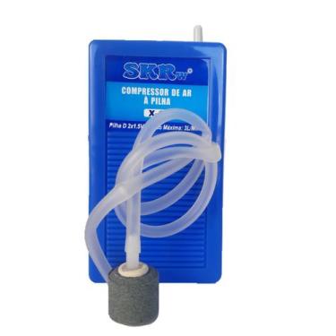 Imagem de Compressor de ar à pilha 1 saida SKRw 3L/min para aquario