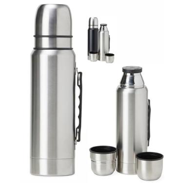 Imagem de Garrafa Térmica Café 1 Litro - Conserva quente/frio - camping/praia (INOX)