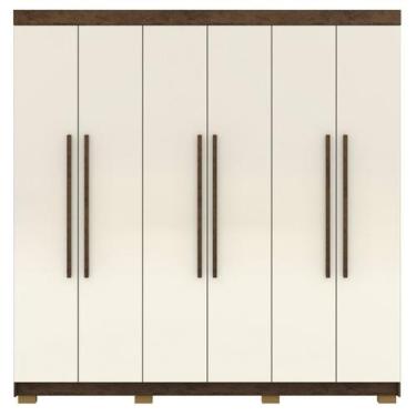 Imagem de Guarda Roupa Casal 6 Portas 2G 218 cm 10037 Imbuia Champanhe VLR - Mil