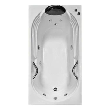 Imagem de Banheira Retangular Paraguaçu COMPLETA com hidro em acrílico - Brasil 