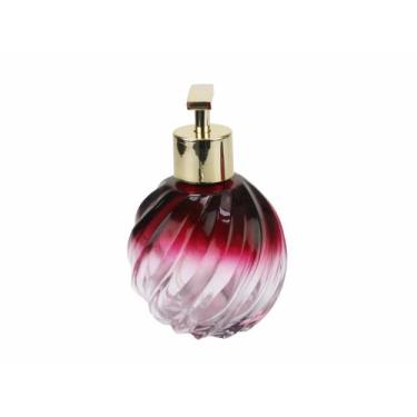 Imagem de 01 Vidro Lavabo Espiral Degrade Vinho 250ml Porta Sabonete - Seven Gla