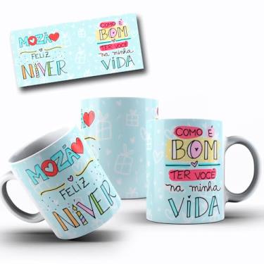 Imagem de Caneca de Porcelana Personalizada Aniversário Com Frases Engraçadas e Divertidas (Mozão feliz niver)