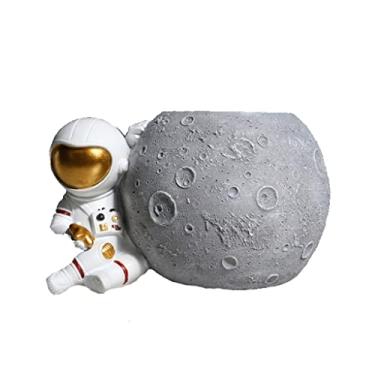 Imagem de Porta-lápis de caneta, suporte de astronauta, suporte de lápis de mesa, organizador de mesa de resina, acessórios decorativos para escritório, sala de aula, casa, organizador de lápis, pote (cor