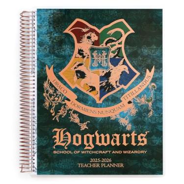 Imagem de ConQuest Journals 2025-2026 Harry Potter Hogwarts Teacher Planner, organizador acadêmico julho-junho, calendários mensais e semanais, listas de verificação, contatos e listas de estudantes, 29 x 24 cm