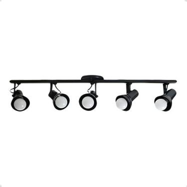 Imagem de Spot Trilho 5 Sobrepor Direcionável E-27 Preto - Set Iluminação