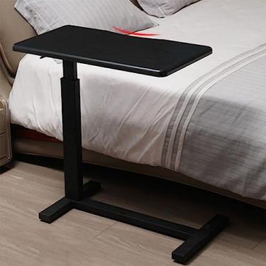 Imagem de Mesa de mesa móvel com altura ajustável sobre a cama, mesa de trabalho portátil para computador, notebook, mesa de trabalho - mesa de laptop sobre rodas para sala de estar/quarto