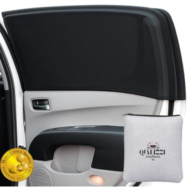 Imagem de XL/Persianas de janela de carro para SUVs (10 tamanhos) - Tela de malha elástica respirável para proteção de bebê, sol, calor, insetos e privacidade, ideal para aventuras de acampamento, pacote com 2