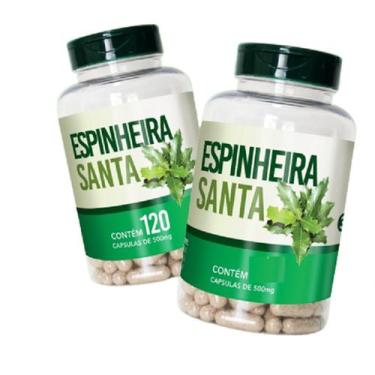 Imagem de Espinheira Santa Original 120 Capsulas Natural 500mg 1 frasco - natuvi