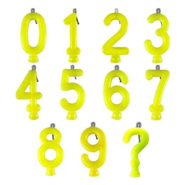 Imagem de Vela De Aniversário Neon Amarela Modelo 0