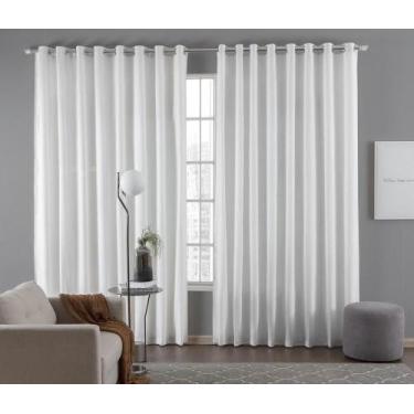 Imagem de Cortina Para Sala E Quarto Madras 4,00X2,80 Ilhos Bege - Confecções ev