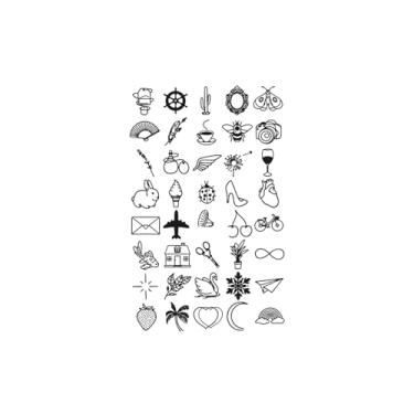 Imagem de Tatuagem semipermanente, leque, salto alto, taça de vinho, abelha, tatuagens de abelha, aparência de tatuagem real, resistente à água, resiliência, dura de 1 a 2 semanas,18 x 11 cm