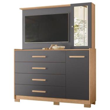 Imagem de Cômoda Ilhabela com Espelho Albatroz, Freijó/ Titanium