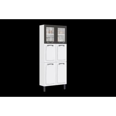 Imagem de Paneleiro Itatiaia New Premium 80 6 portas 2 vidros branco/grafite, BR