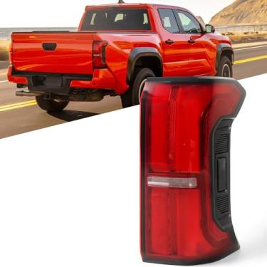 Imagem de Huray Conjunto de luz traseira de LED direito completo para Toyota Tacoma 2024 2025, lanterna traseira RH com interruptor de porta traseira, estilo original, lâmpada de freio traseira sem substituição