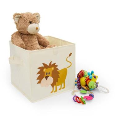 Imagem de Caixa Organizadora Infantil 30x30cm Quarto Bebê Criança - Momis Petit