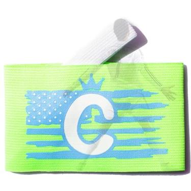 Imagem de Lunmeer Braçadeira de capitão juvenil para time de futebol do ensino médio, faixa de braço de capitão de futebol para criança (verde)