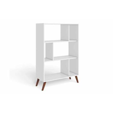 Imagem de Estante Livreiro Solteiro Rt3015 C/ 6 Nichos Branco - Movelbento